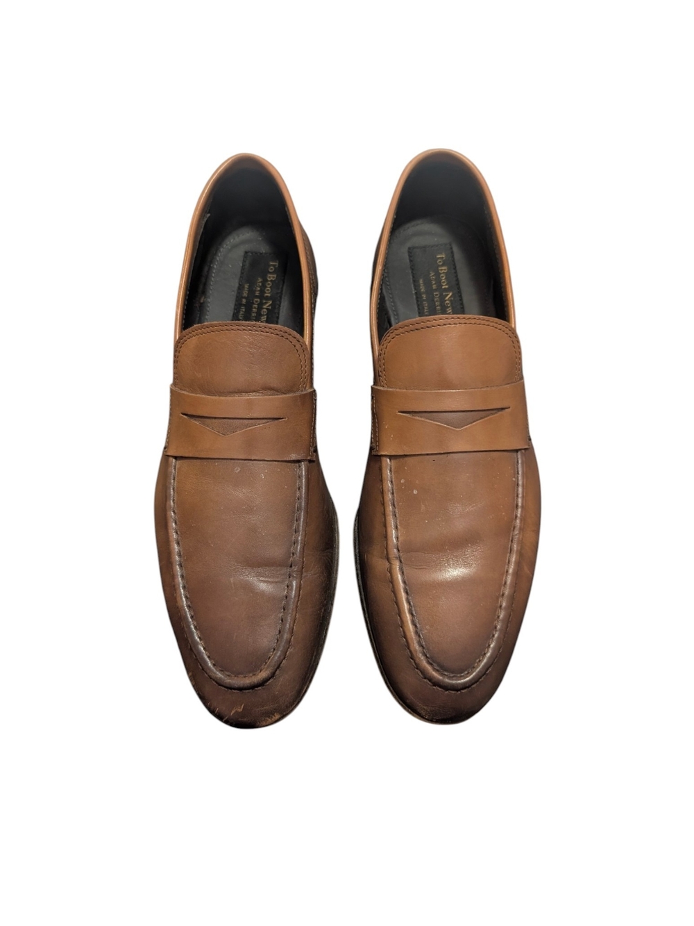 To Boot Men's Cognac Leather Penny Loafers